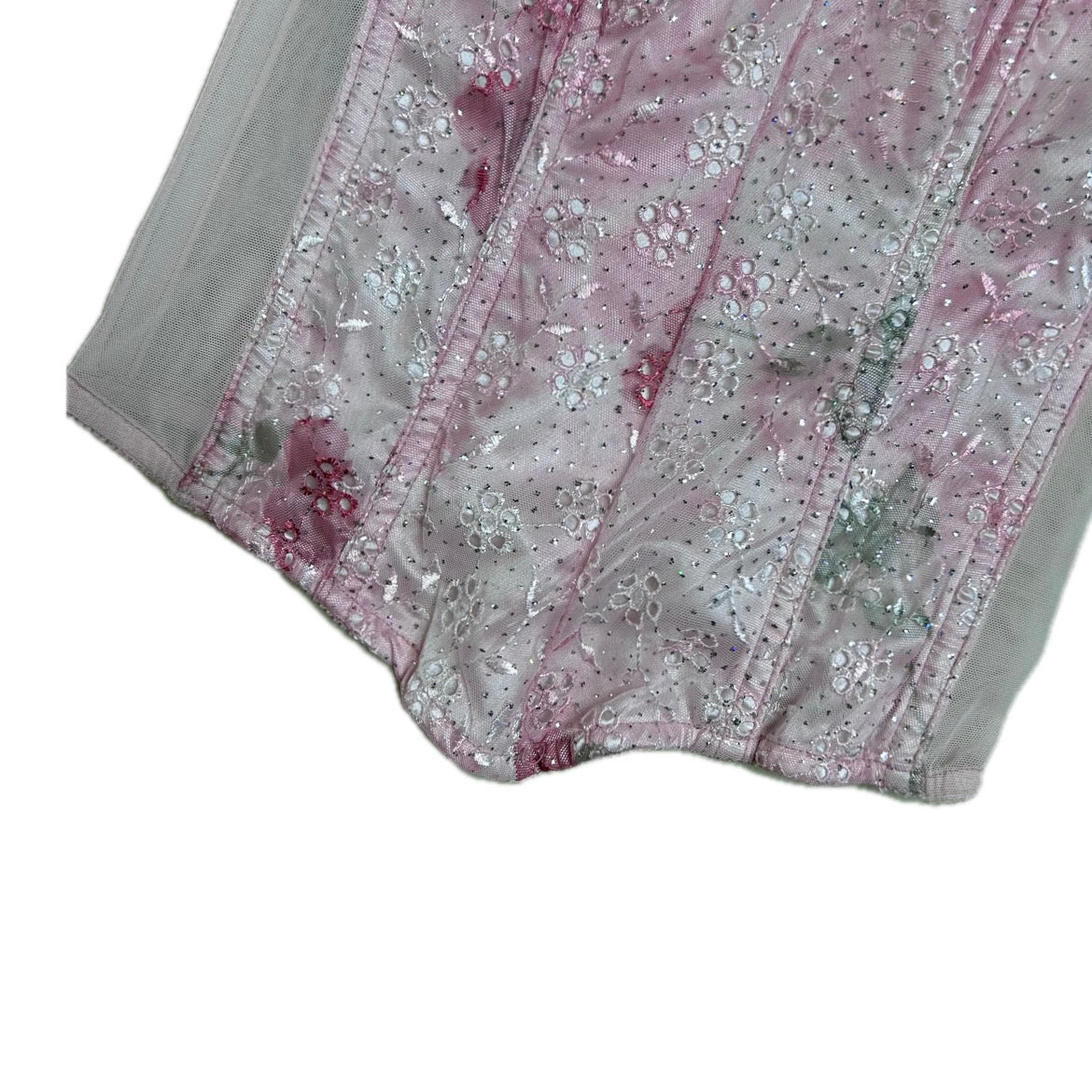 Vintage pink glitter Y2K Faris Corset Top