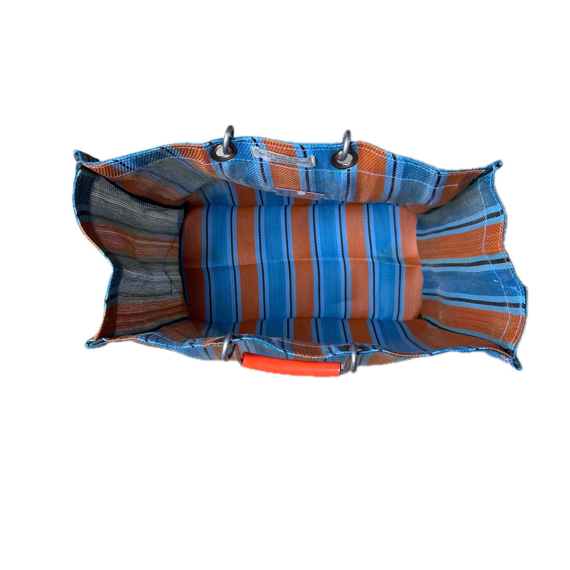 Secondhand orange and blue striped Puebco Bag 