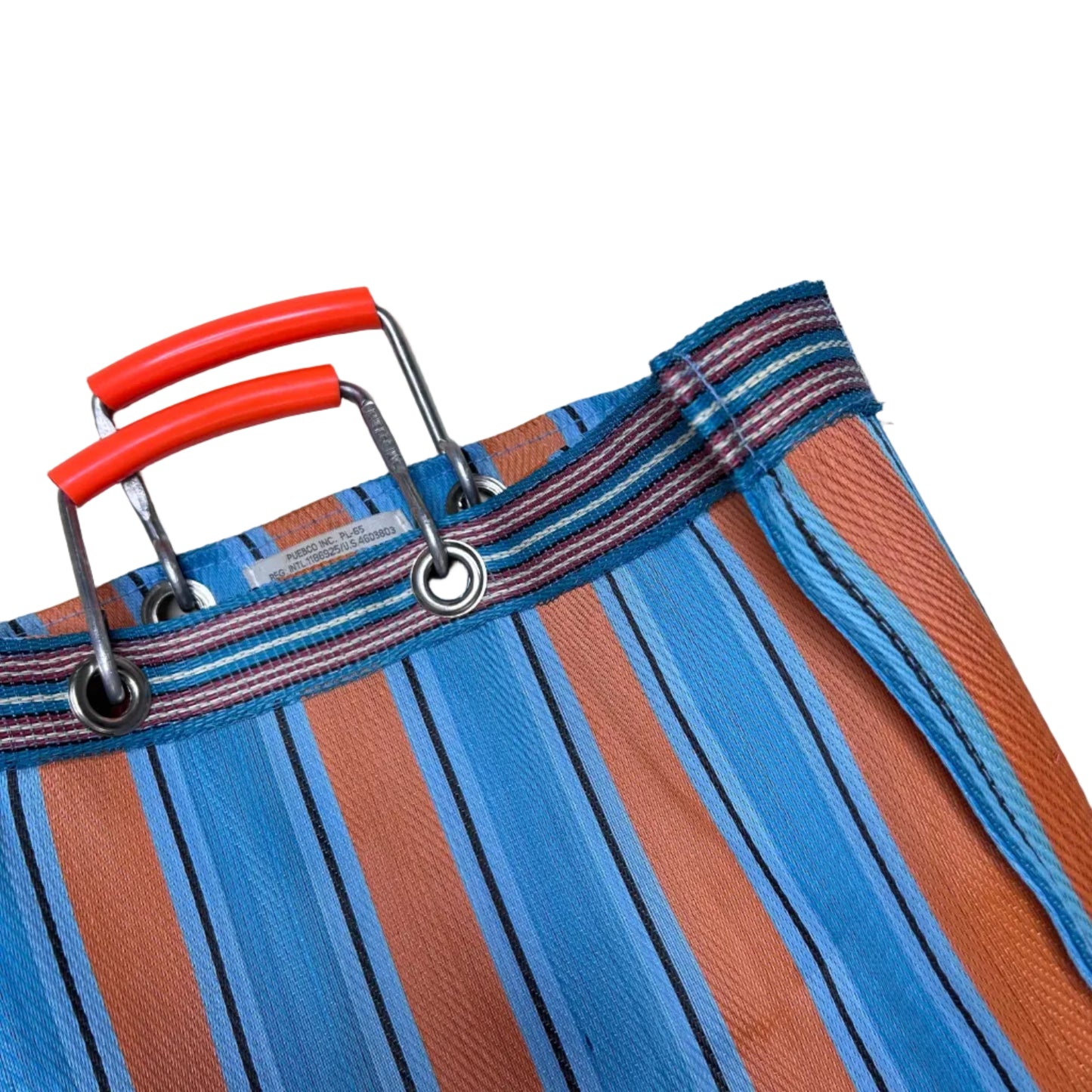 Secondhand orange and blue striped Puebco Bag 