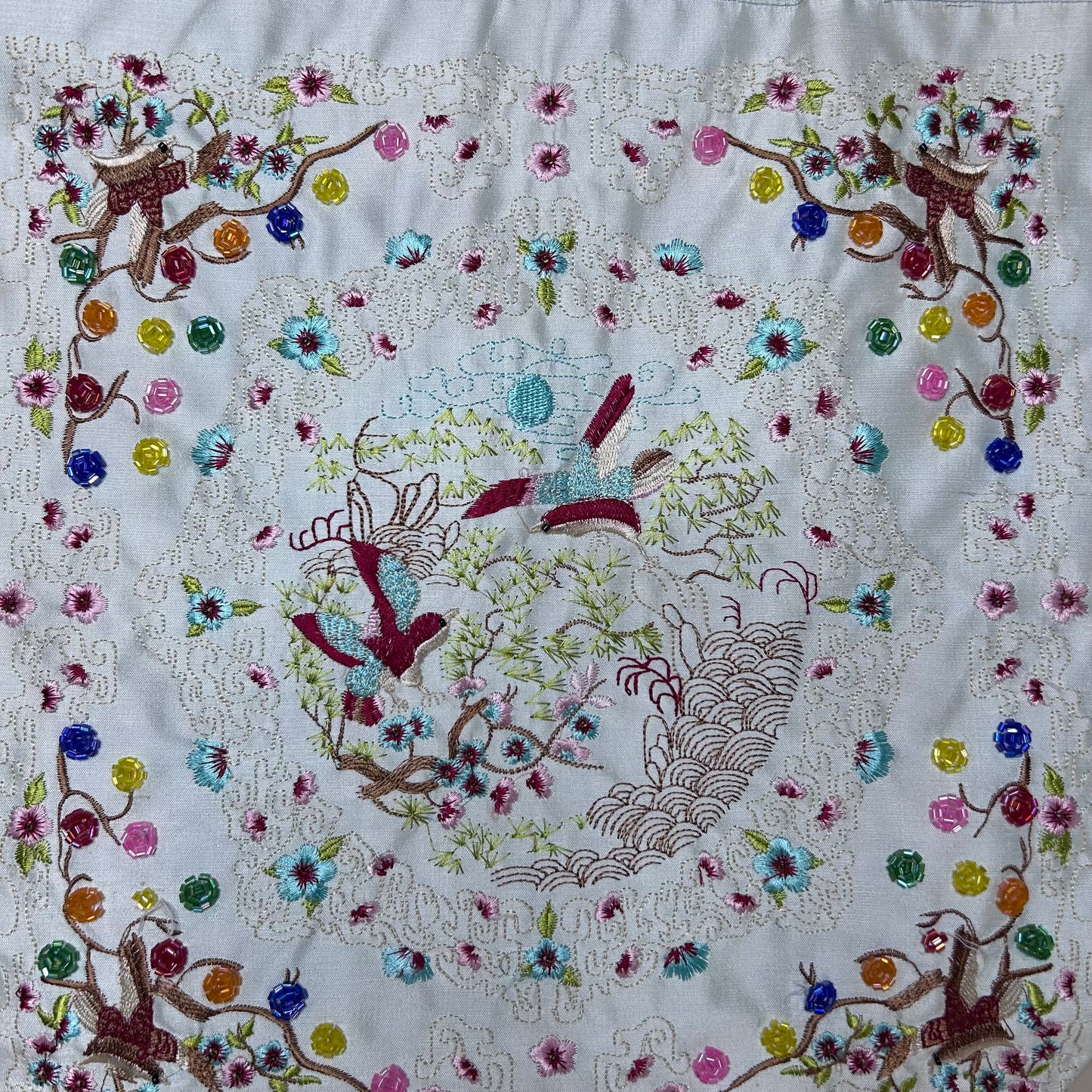 Secondhand light blue / turquoise embroidered Bag 