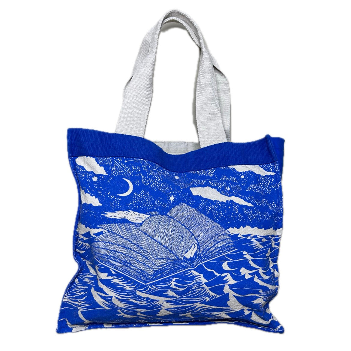 Secondhand blue and white cotton Iperborea Tote Bag 