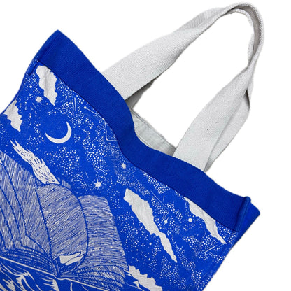 Secondhand blue and white cotton Iperborea Tote Bag 