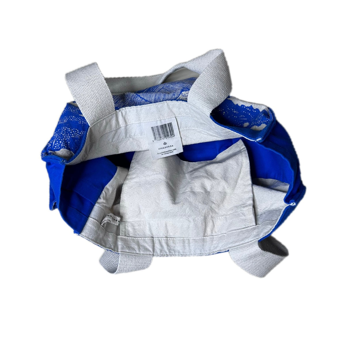 Secondhand blue and white cotton Iperborea Tote Bag 