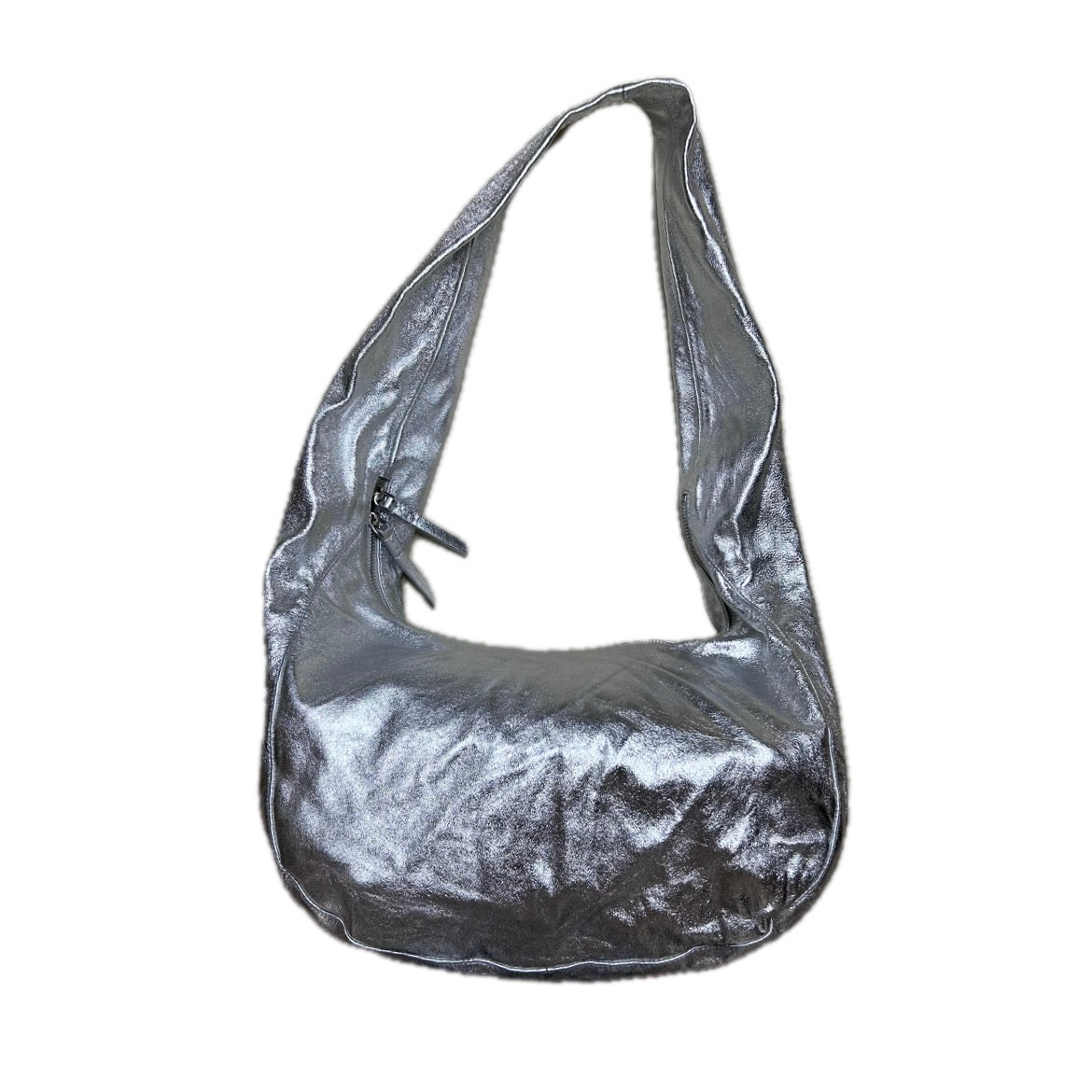 Secondhand silver leather Mango Bag 