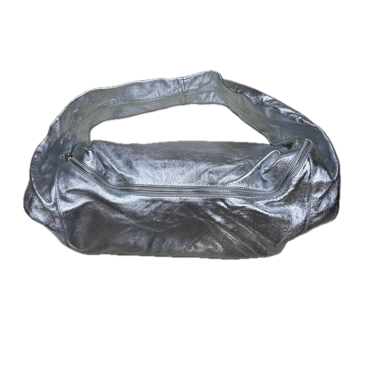 Secondhand silver leather Mango Bag 