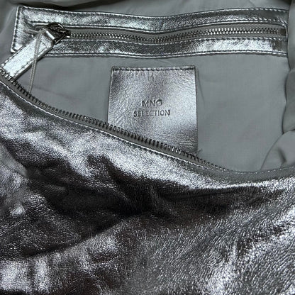 Secondhand silver leather Mango Bag 