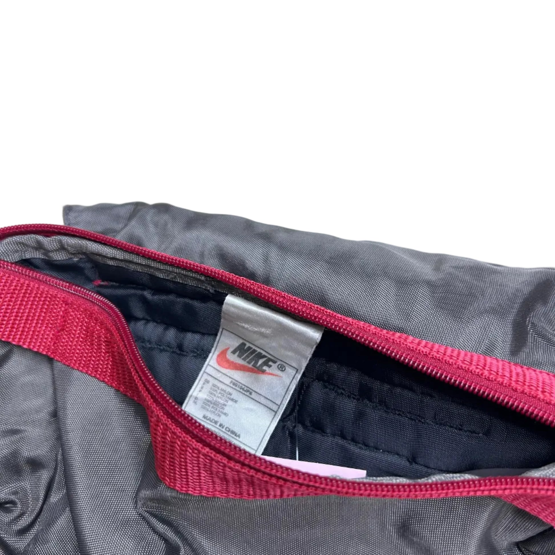 Vintage grey, red and blue nylon Nike Backpack 