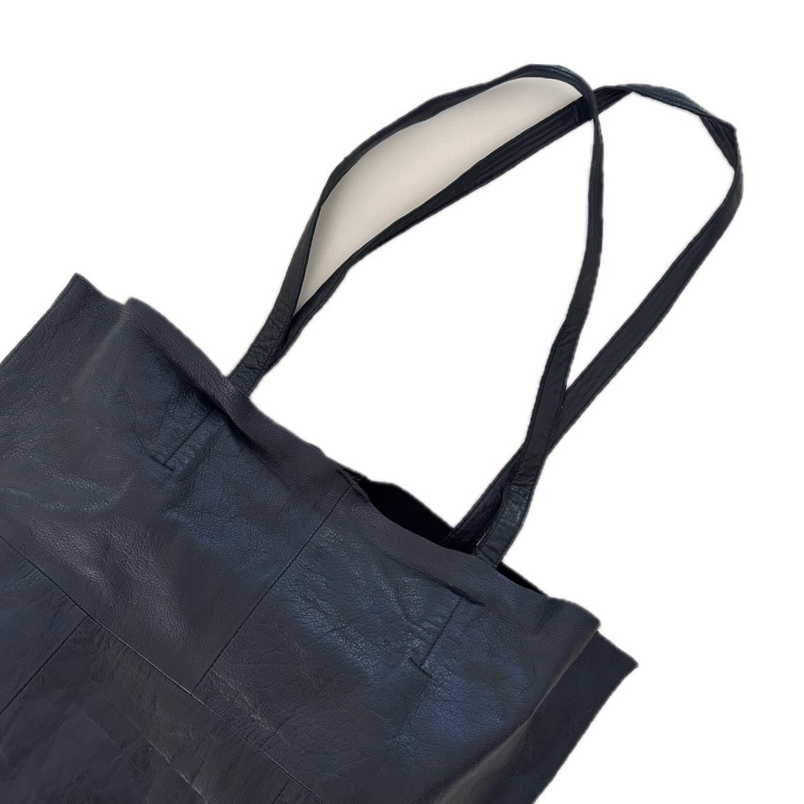 Secondhand black leather YAS Shopper 