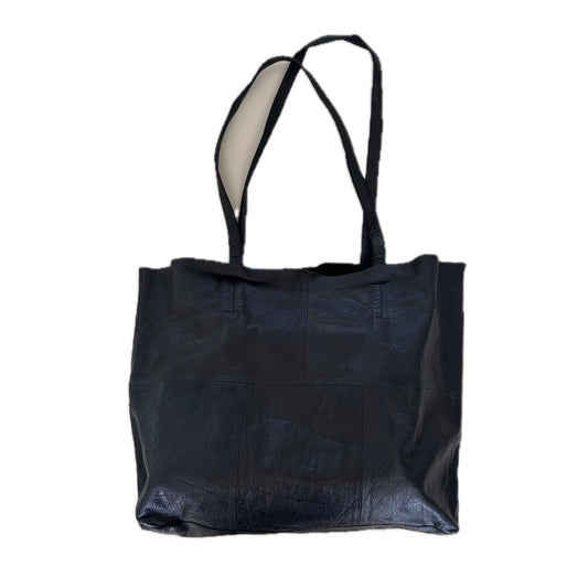 Secondhand black leather YAS Shopper 