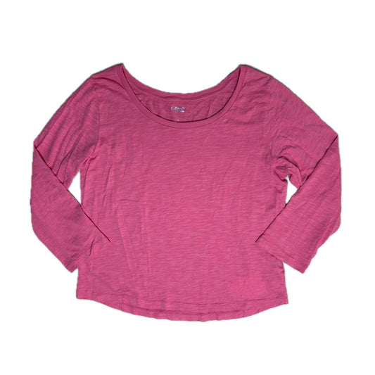 Secondhand coral cotton Collectif Mon Amour 3/4-Sleeve Shirt 