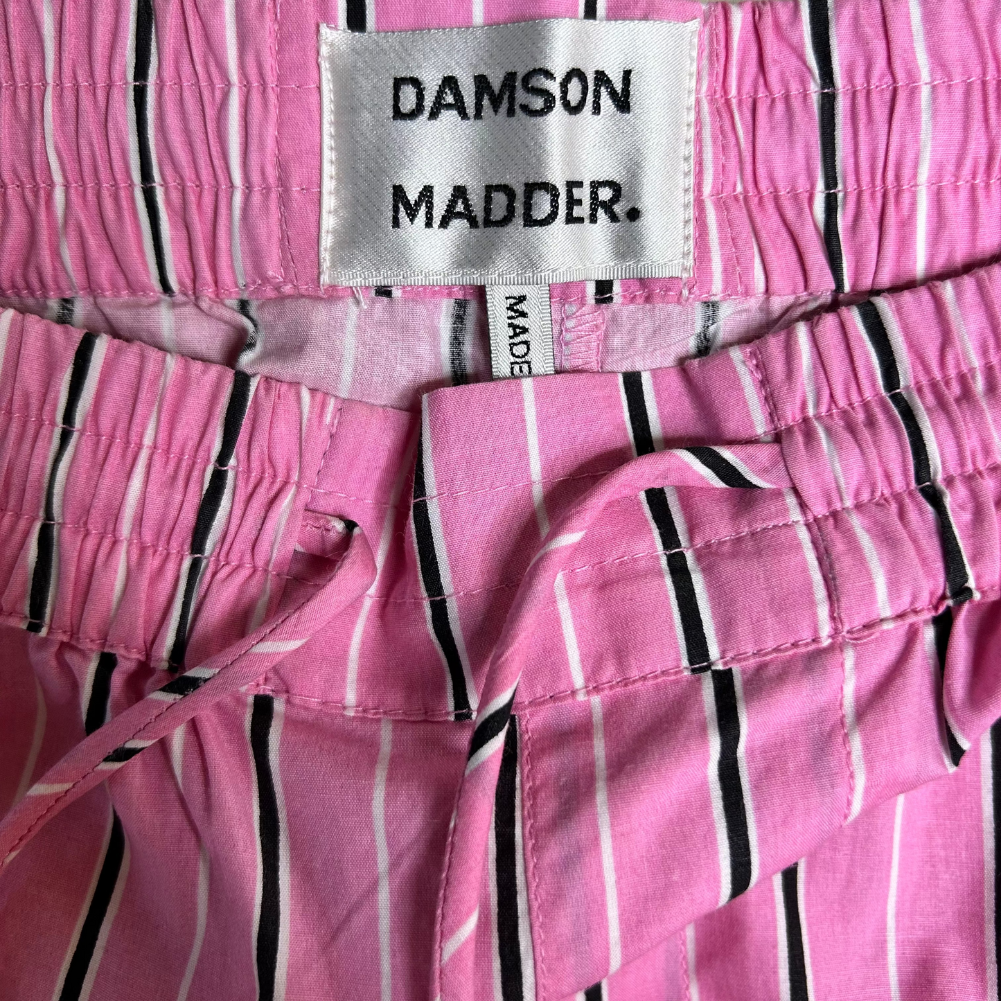 Secondhand pink striped cotton Damson Madder Pants 