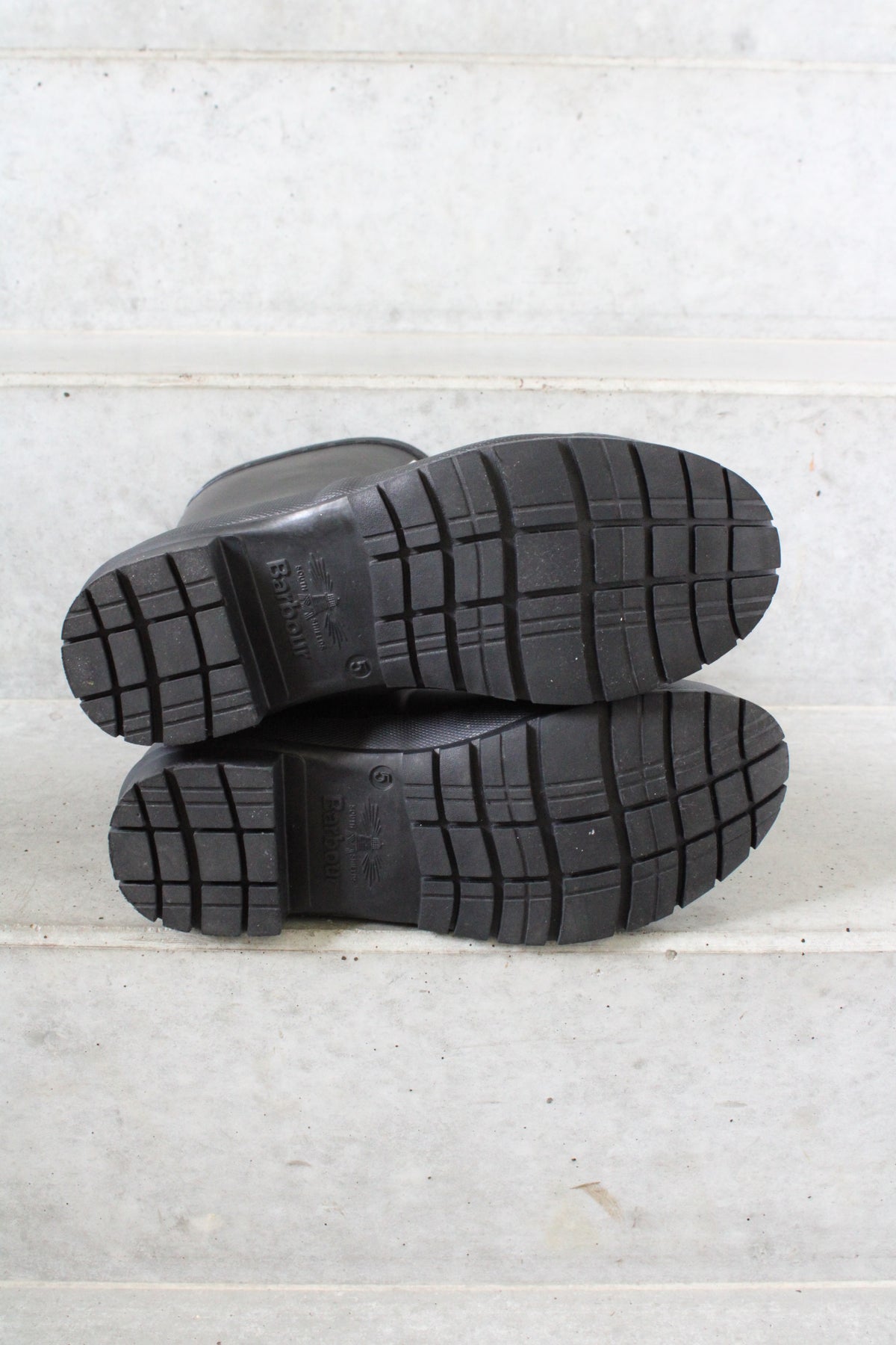 Secondhand black Barbour Banbury Wellington Rain Boots