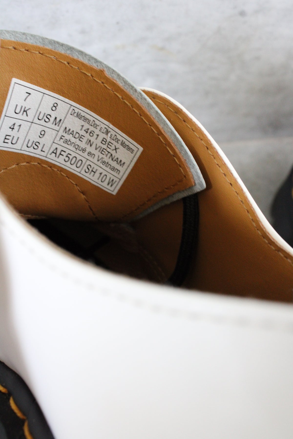 Secondhand white leather Dr. Martens 1461 Bex Shoes 